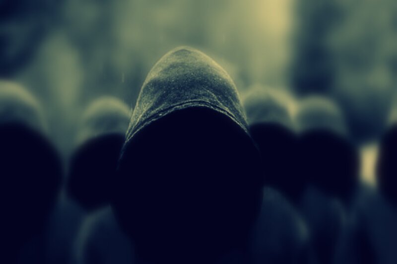Person in Hooded Jacket — Blue