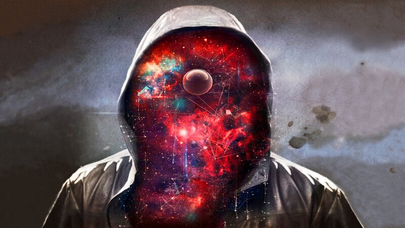 Person in Hooded Jacket — Red, Dramatic