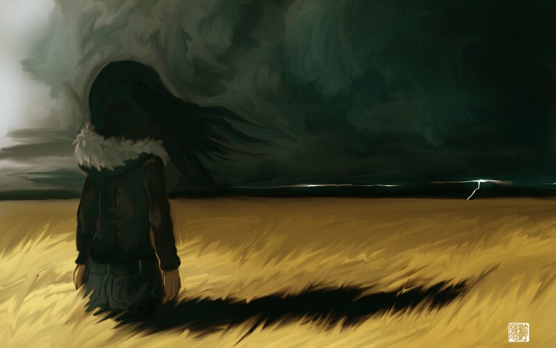 Person in Hooded Jacket — Yellow