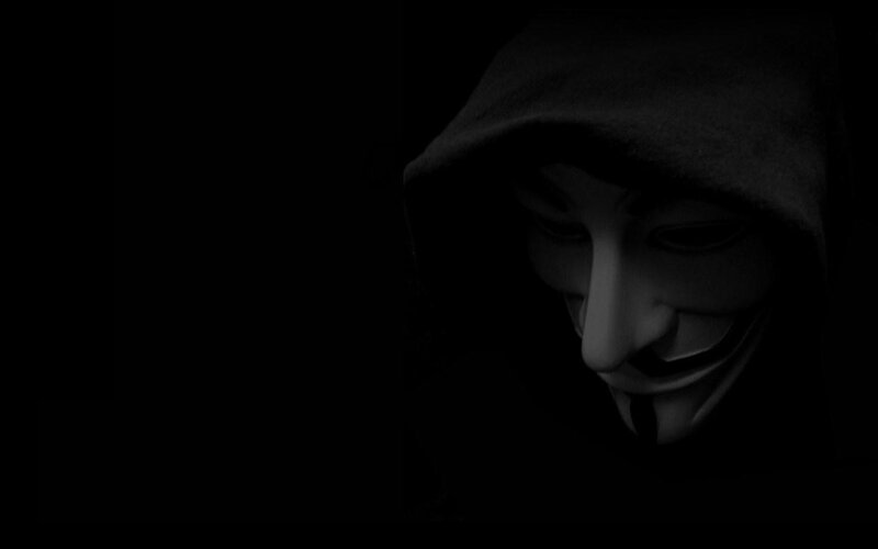 Person in Hooded Mask — Black, Dramatic, Night