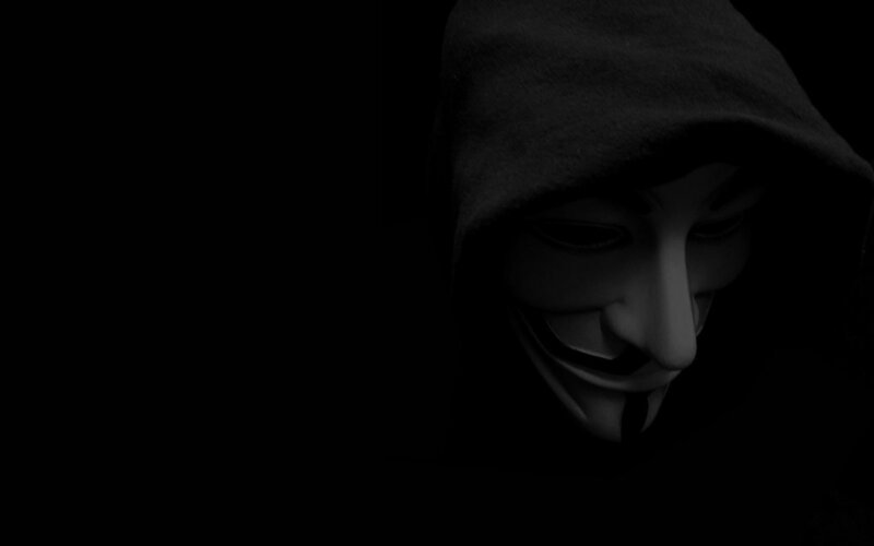 Person in Hooded Mask — Black, Dramatic
