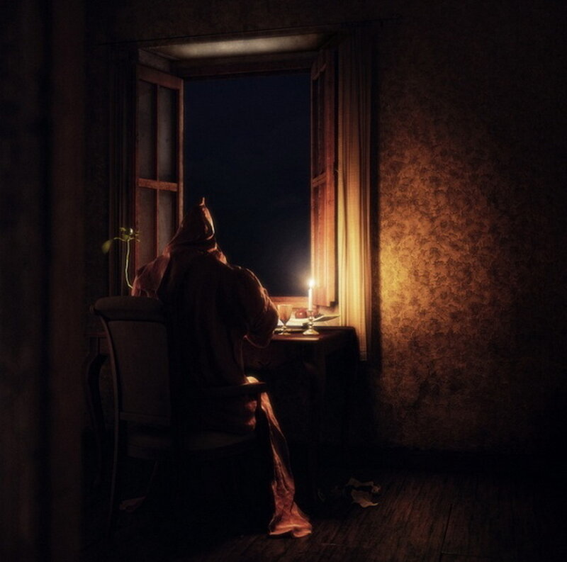 Person in Hooded Robe