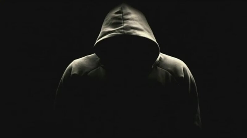 Person in Hooded Sweatshirt — Black, Dark, Night