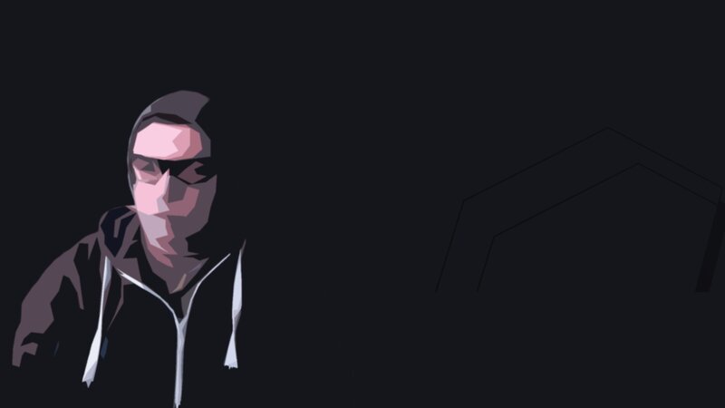 Person in Hoodie — Black, Dark