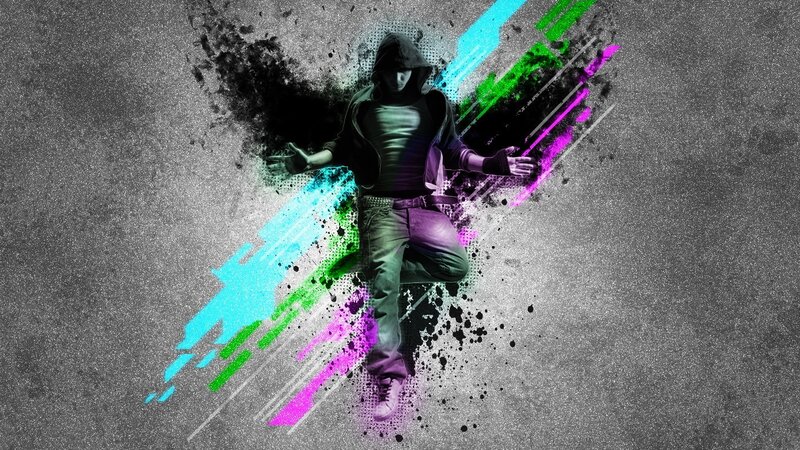 Person in Hoodie Dancing — Black