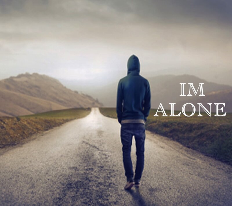 Person in Hoodie Walking — Gray