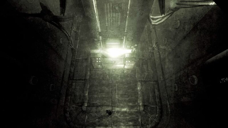 Person in Industrial Shaft
