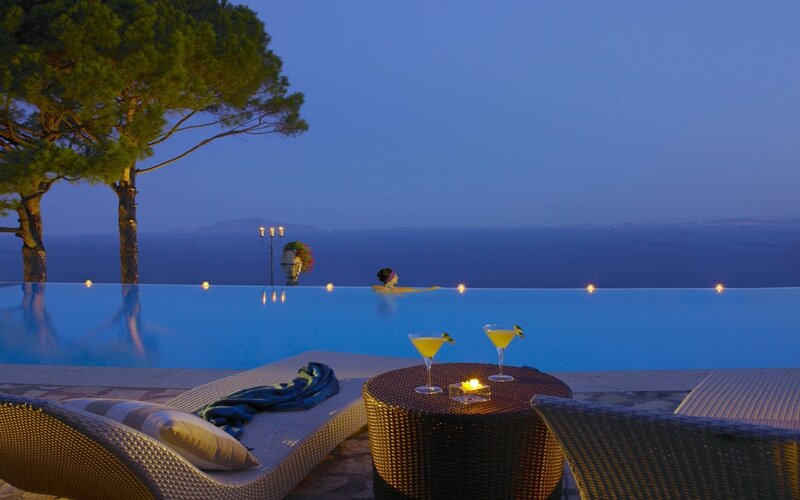 Person in Infinity Pool
