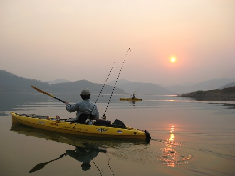 Person in Kayak Fishing
