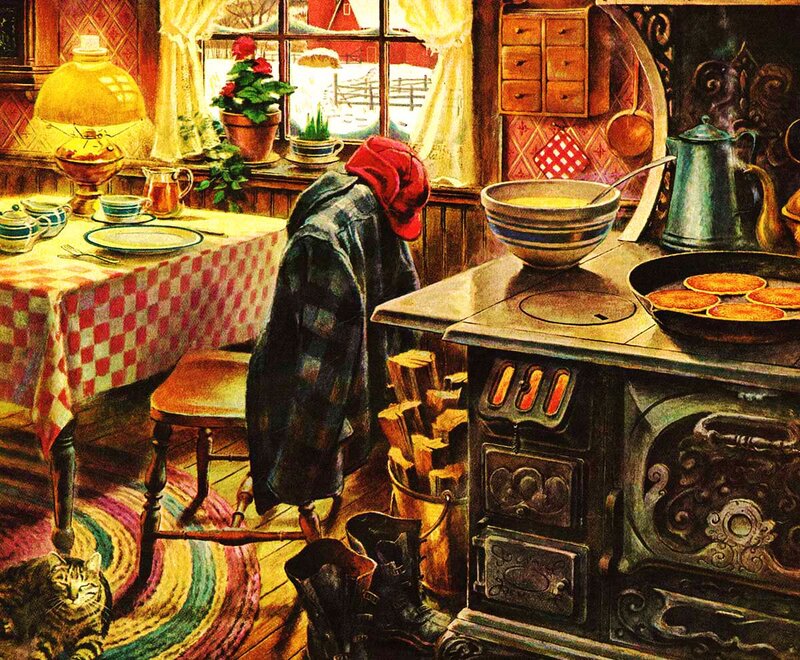 Person in Kitchen — Red