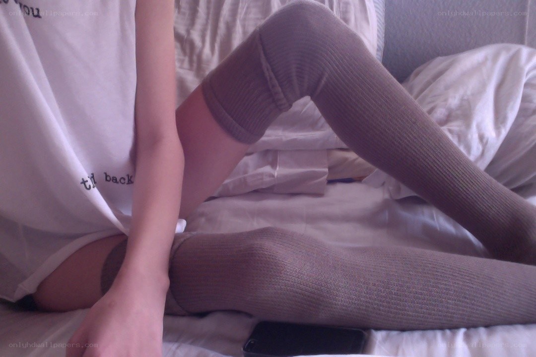person in knee-high socks