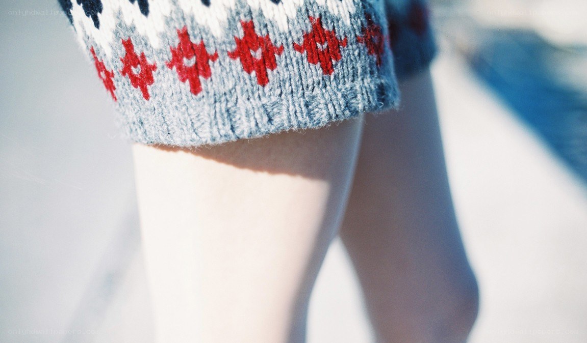 person in knitted sweater