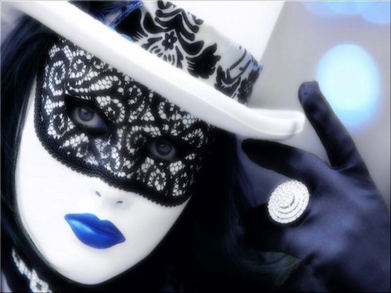 Person in Lace Mask