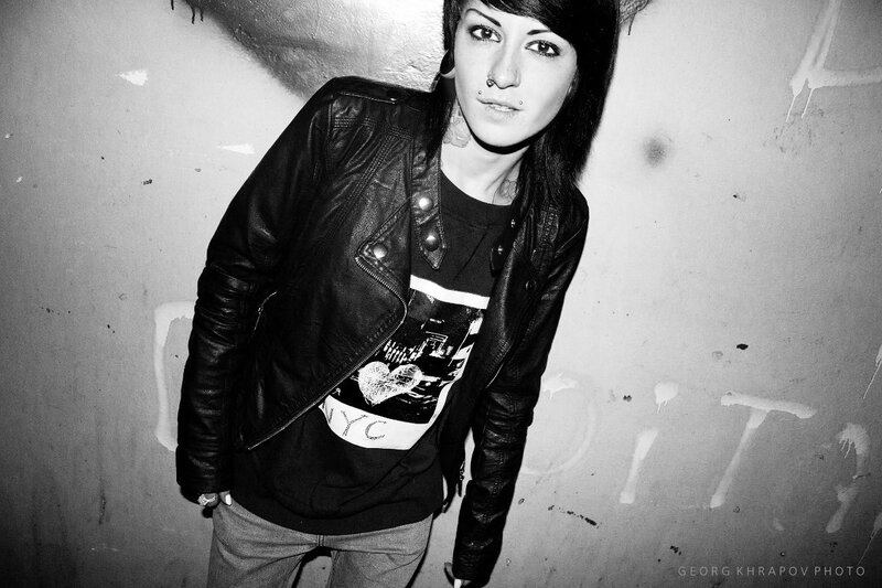 Person in Leather Jacket — Black, Gritty