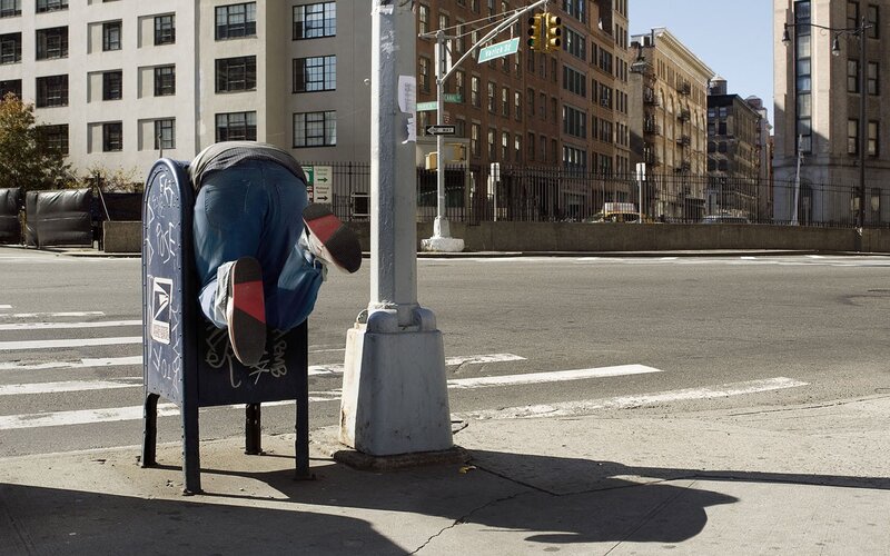 Person in Mailbox — Gray