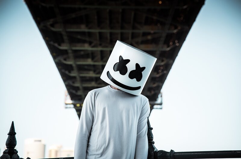 Person in Marshmallow Helmet