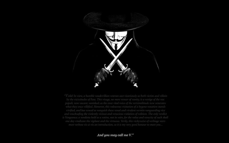 Person in Mask Holding Swords — Black