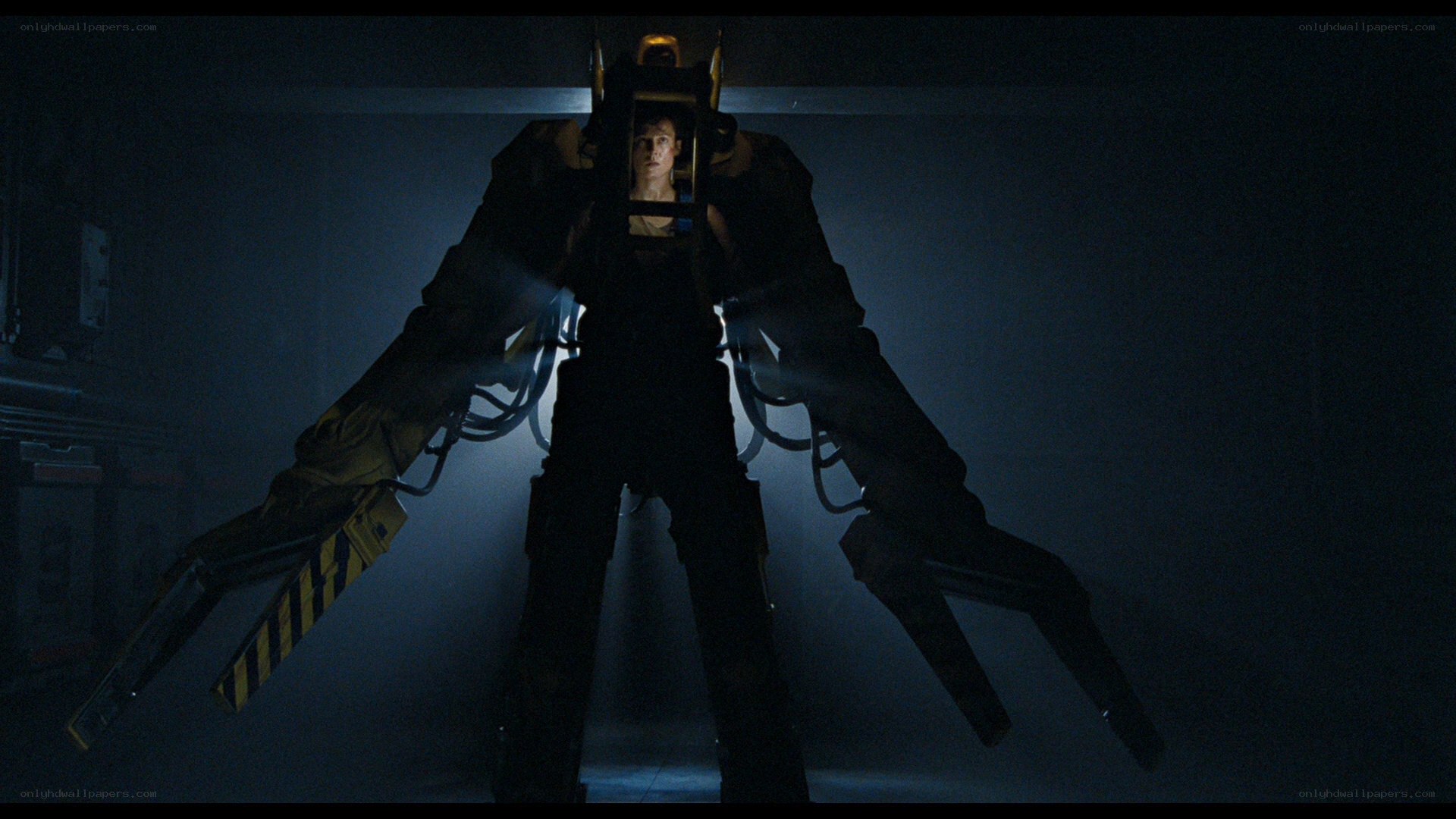 person in mechanical suit
