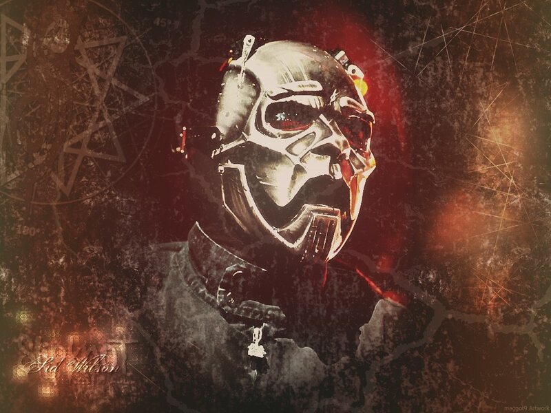 Person in Metallic Mask — Black