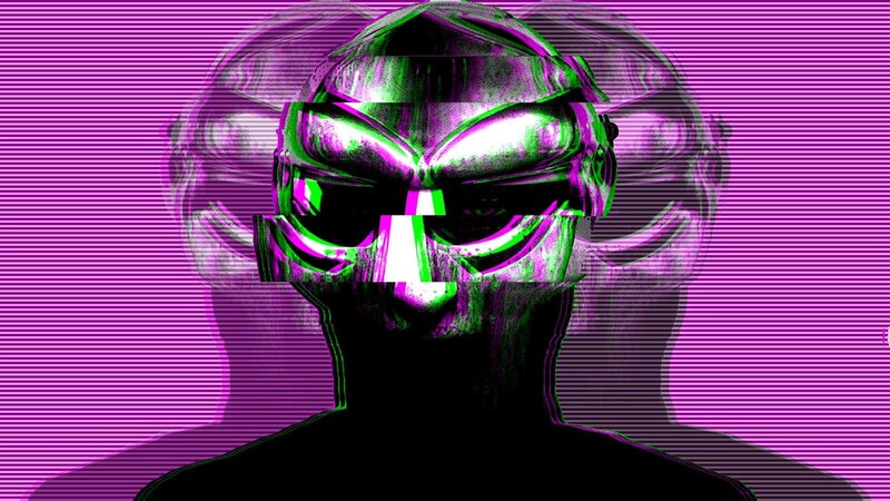 Person in Metallic Mask — Purple
