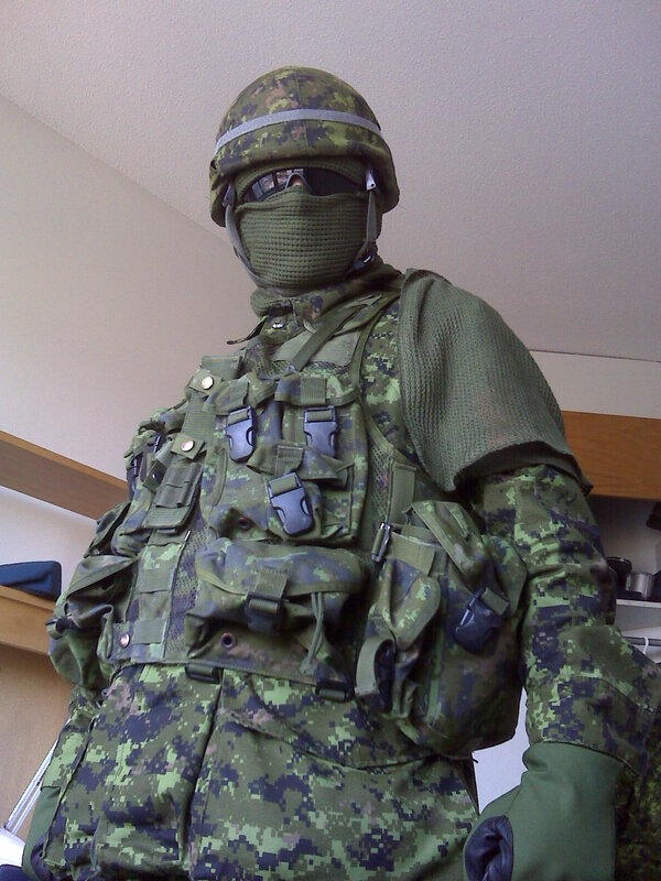 person in military gear