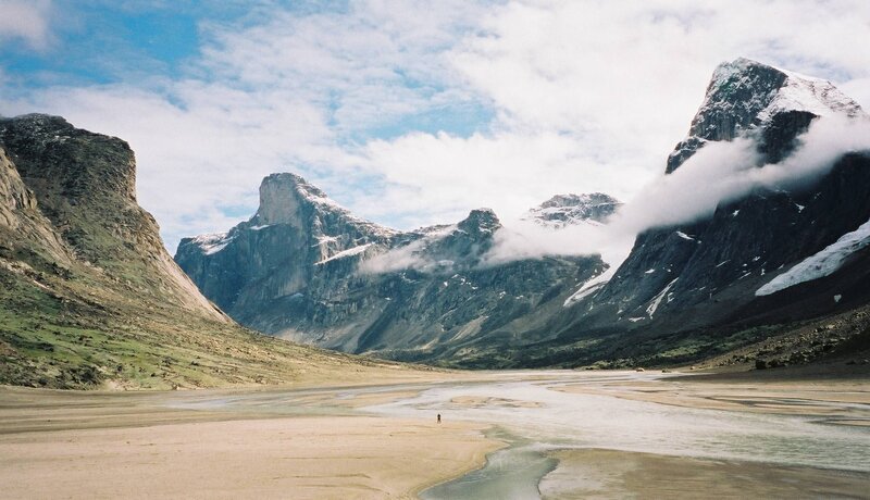 Person in Mountain Valley