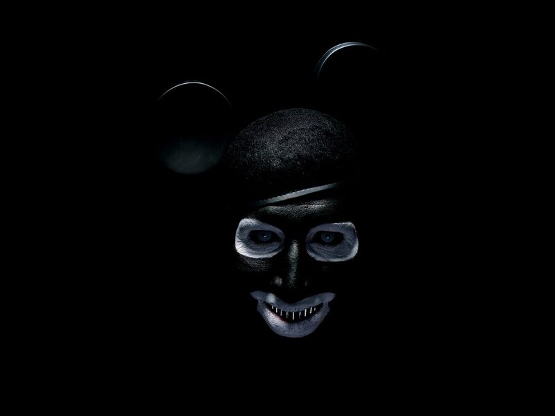 Person in Mouse Mask — Black, Dark, Eerie