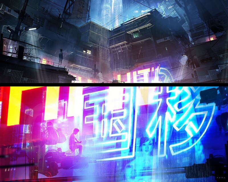 Person in Neon City