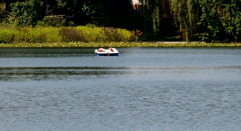 Person in Paddle Boat