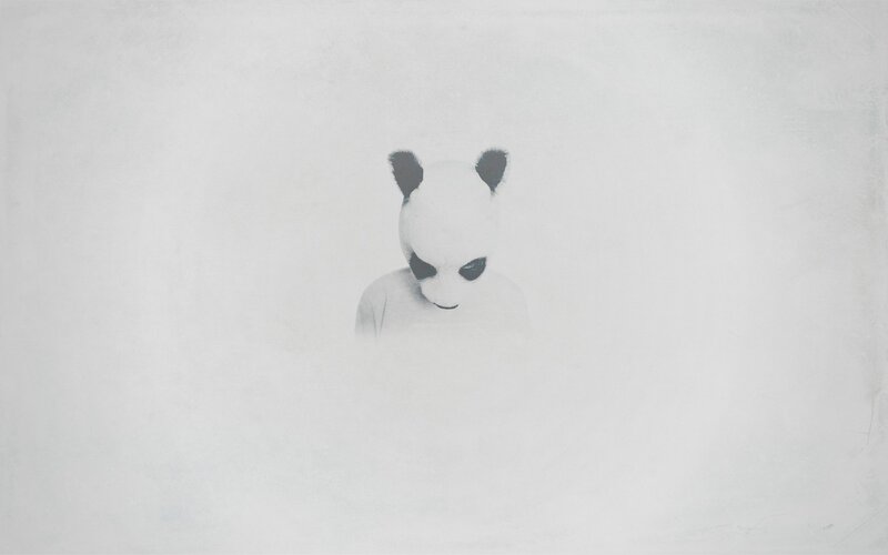 person in panda mask