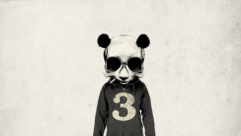 Person in Panda Mask — Black