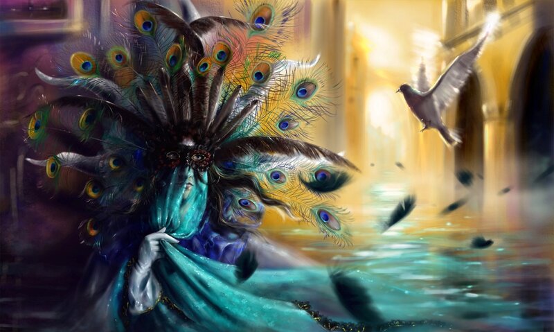 Person in Peacock Costume