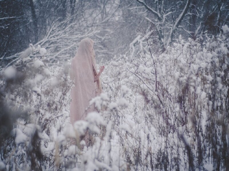 Person in Pink Cloak
