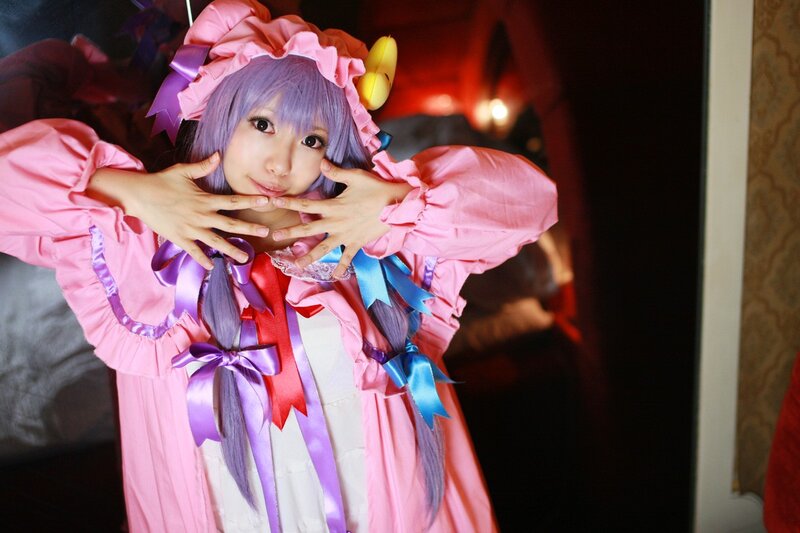 Person in Pink Costume — Playful, Night