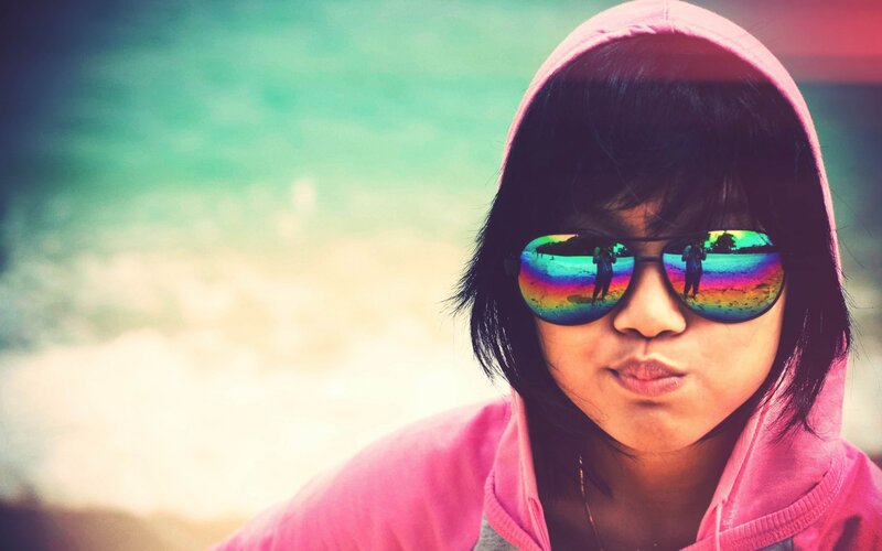 person in pink hoodie