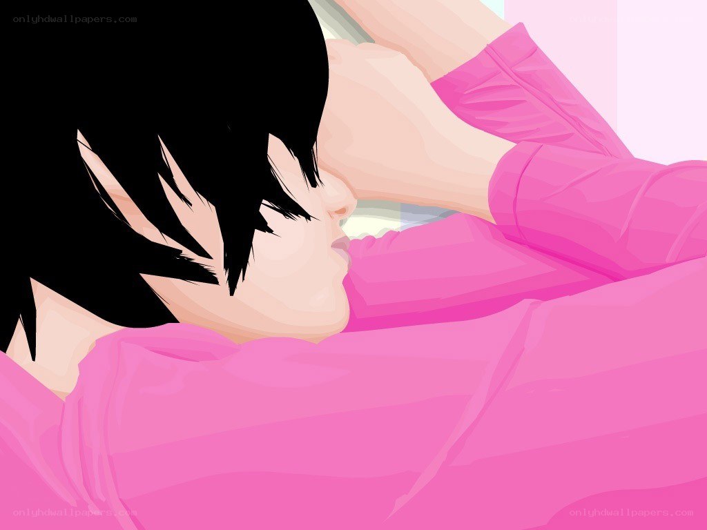 person in pink pajamas sleeping