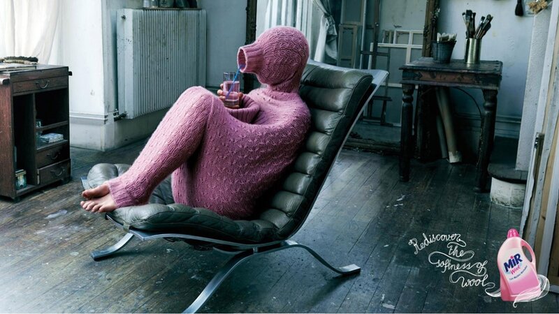 person in pink wool suit
