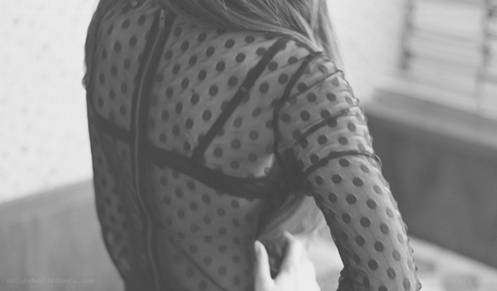 person in polka dot dress