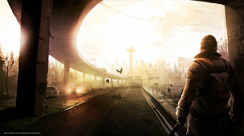 Person in Post-apocalyptic City