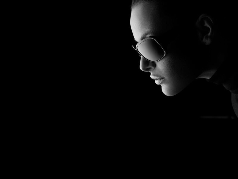 Person in Profile — Black, Dramatic, Photograph