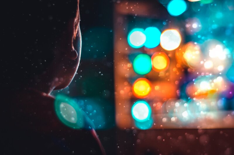 Person in Profile — Blue, Dreamy