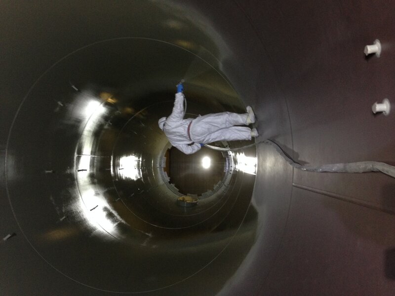 Person in Protective Suit — White