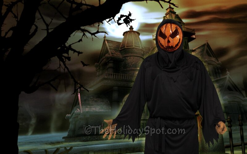 Person in Pumpkin Mask
