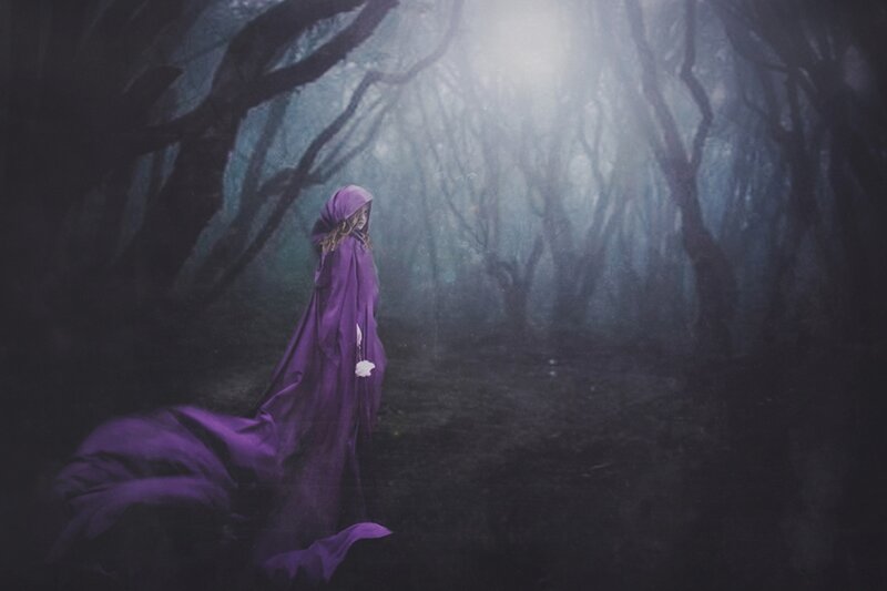 Person in Purple Cloak