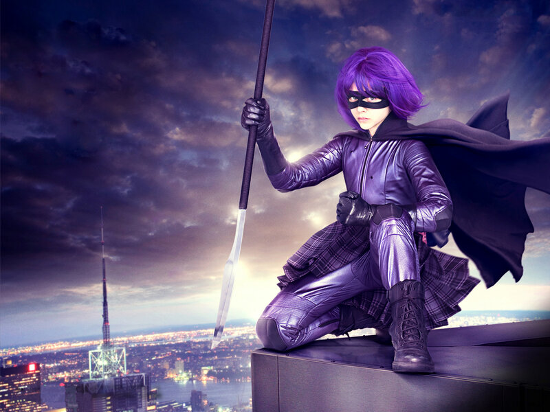 Person in Purple Costume — Dramatic, Night, Photograph, Cityscape, Spear