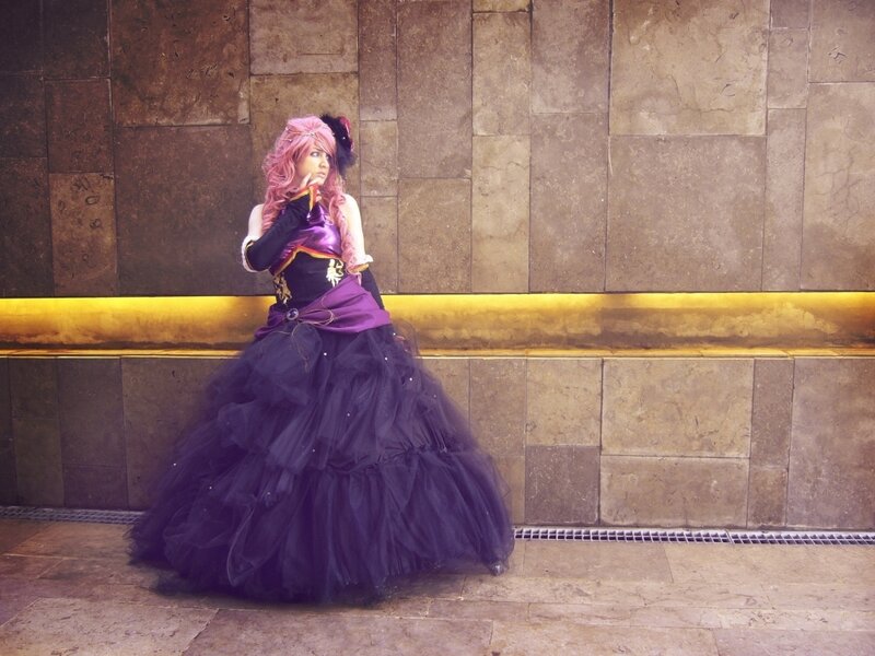 Person in Purple Dress