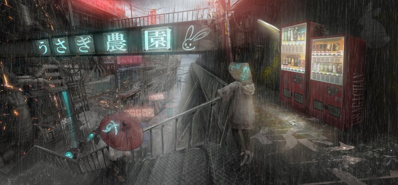 Person in Raincoat — Gray