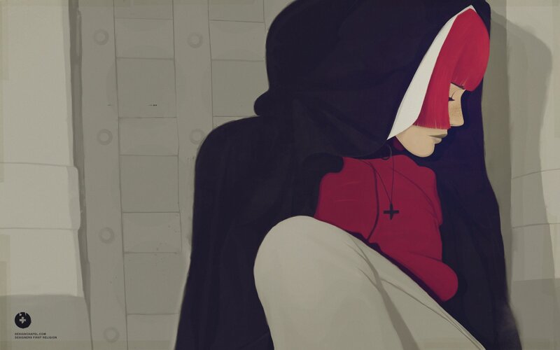 Person in Red and Black