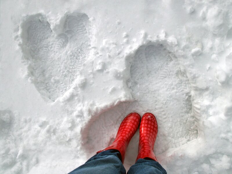Person in Red Boots