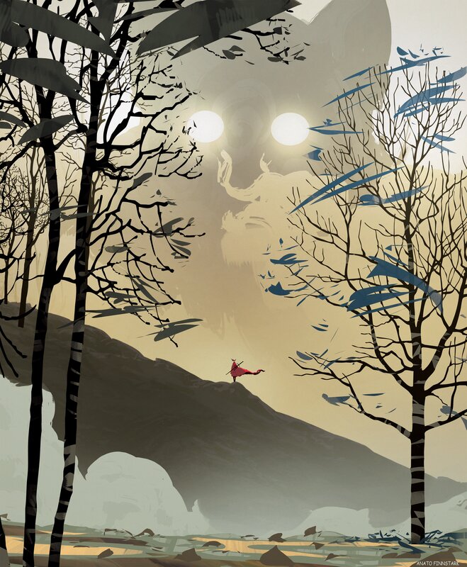 Person in Red Cloak — Beige